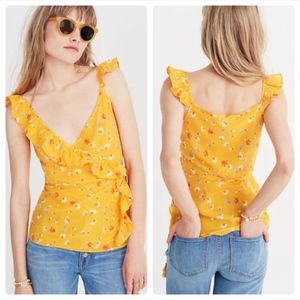 Madewell Silk Wrap Floral Top
